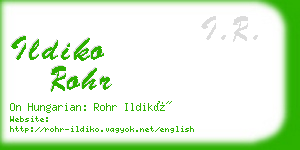 ildiko rohr business card